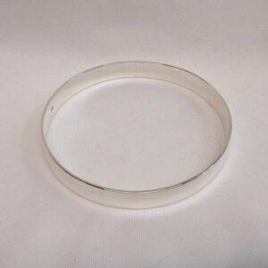 Solid 925 Silver Full Bangle - Diameter 65mm (S8609) - Image 1