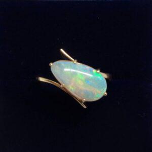Quality Natural Opal Ring 9ct Gold - Size M (S8614)