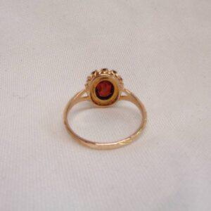 Beautiful Garnet Cluster Ring 9ct Gold - Size P (S8616) - Image 4