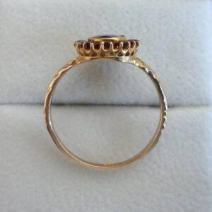 Beautiful Garnet Cluster Ring 9ct Gold - Size P (S8616) - Image 8