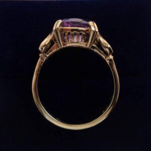 Vintage C.1967 Amethyst Ring in 9ct Gold - Size P 1/2 (S8618) - Image 3
