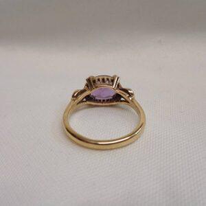 Vintage C.1967 Amethyst Ring in 9ct Gold - Size P 1/2 (S8618) - Image 6