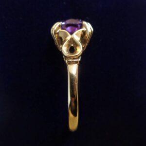 Vintage C.1967 Amethyst Ring in 9ct Gold - Size P 1/2 (S8618) - Image 2