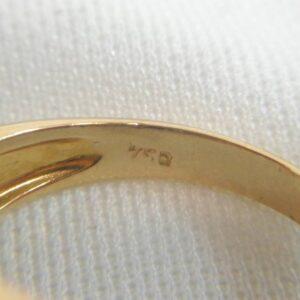 Unusual Ruby and Diamond Twist Ring 18ct Yellow Gold – Size M 1/2 – (A1125) - Image 5