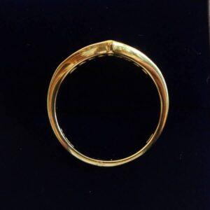 Stunning 0.33ct Diamond Wishbone Ring 18ct Yellow Gold - Size M 1/2 (A1200) - Image 3