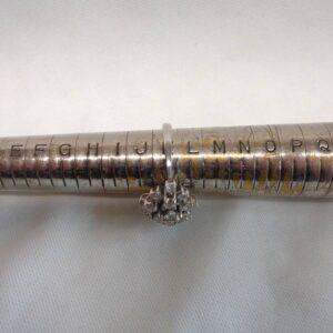 Vintage C.1986 0.58ct Diamond Cluster Ring 18ct White Gold - Size K (A1165) - Image 7