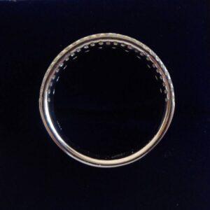 1.00ct Diamond Three Row Band 14ct White Gold - Size O 1/2 (A1209) - Image 3