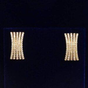 1.00ct Diamond Five Row Stud Earrings 18ct Yellow Gold (A1326)