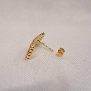 1.00ct Diamond Five Row Stud Earrings 18ct Yellow Gold (A1326) - Image 4