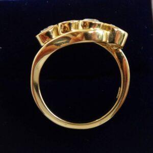 2.00ct Diamond Cluster Ring 18ct Yellow Gold – Certified  - Size P (A1313) - Image 3