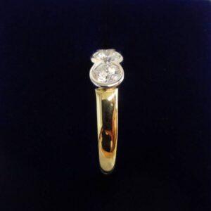 1.25ct Five Stone Diamond Ring 18ct Yellow Gold - Size N 1/2 (A1317) - Image 2