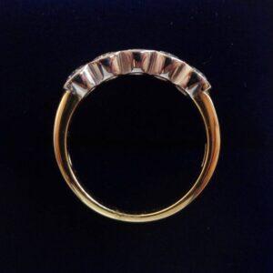 1.25ct Five Stone Diamond Ring 18ct Yellow Gold - Size N 1/2 (A1317) - Image 3