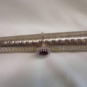Certified Ruby and Diamond Cluster Ring 18ct White Gold - Size M 1/2 (A1195) - Image 7