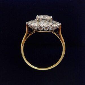 Vintage 1.75ct Diamond Cluster Ring 18ct Yellow Gold - Quality! - Size J 1/2 (A1075) - Image 3