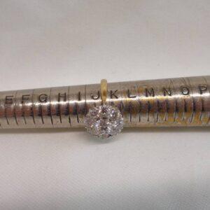 Vintage 1.75ct Diamond Cluster Ring 18ct Yellow Gold - Quality! - Size J 1/2 (A1075) - Image 7