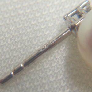 Stunning Cultured Pearl and Diamond Earrings 18ct White Gold (A1500) - Image 5