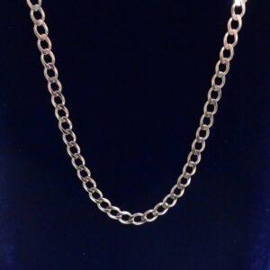 Timeless Curb Chain in 9ct White Gold - Length 18in (A1010)