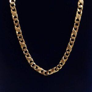 Solid Fancy Link Chain in 9ct Yellow Gold - 31.4g - Length 20 inch (A1015)
