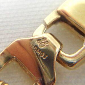 Square Link Curb Bracelet in 9ct Yellow Gold - Length 8 inch (A1031) - Image 3