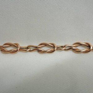 Fancy Knot Link Bracelet in 9ct Rose Gold - Length 7 inch (A1036) - Image 3