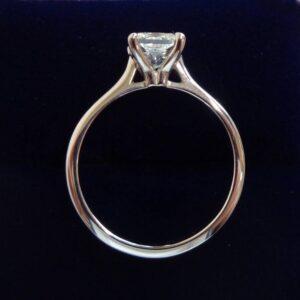 Certified 1.00ct Diamond Solitaire Ring 9ct White Gold - Size M 1/2 (A1074) - Image 3
