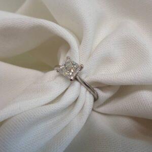 Certified 1.00ct Diamond Solitaire Ring 9ct White Gold - Size M 1/2 (A1074) - Image 4