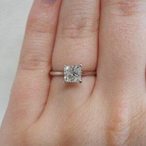 Certified 1.00ct Diamond Solitaire Ring 9ct White Gold - Size M 1/2 (A1074) - Image 6
