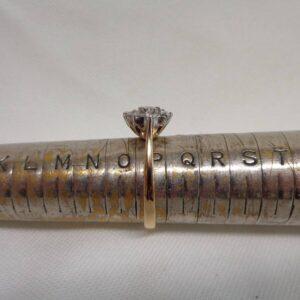 1.00ct Diamond Boat Cluster Ring in 9ct Yellow Gold - Size P (A1079) - Image 7