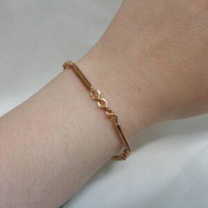 Vintage Fancy Link Bracelet in 9ct Yellow Gold - Length 7 1/4 inch (A1070) - Image 6