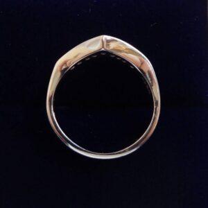 Stunning 0.25ct Diamond Wishbone Ring in 18ct White Gold - Size K (A1099) - Image 3