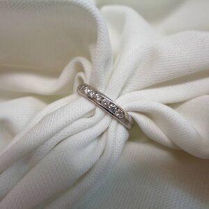 Stunning Half Eternity 0.25ct Diamond Ring in Platinum - Size K 1/2 (A1103) - Image 4