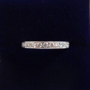Beautiful Half Eternity 0.50ct Diamond Ring in 18ct White Gold - Size L 1/2 (A1104)