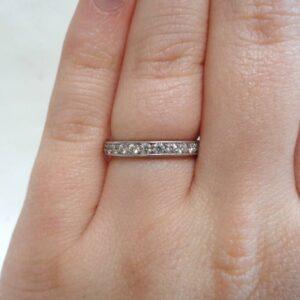 Beautiful Half Eternity 0.50ct Diamond Ring in 18ct White Gold - Size L 1/2 (A1104) - Image 6