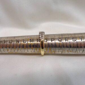 Stunning Two Row 0.35ct Diamond Ring in 18ct Yellow Gold - Size N 1/2 (A1199) - Image 7