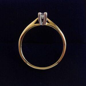 Elegant 0.25ct Diamond Solitaire Ring in 18ct Yellow Gold - Size N (A1243) - Image 3