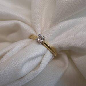 Elegant 0.25ct Diamond Solitaire Ring in 18ct Yellow Gold - Size N (A1243) - Image 4