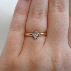 Timeless 0.31ct Diamond Solitaire Ring in 18ct Yellow Gold - Size L (A1244) - Image 6