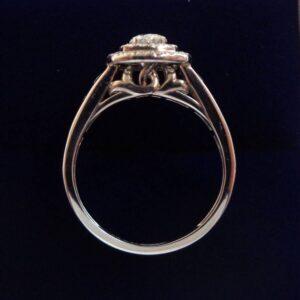Stunning 0.82ct Diamond Cluster Ring in 18ct White Gold - Size K 1/2 (A1263) - Image 3