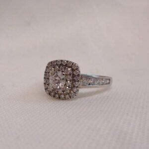 Stunning 0.82ct Diamond Cluster Ring in 18ct White Gold - Size K 1/2 (A1263) - Image 4