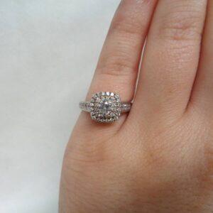 Stunning 0.82ct Diamond Cluster Ring in 18ct White Gold - Size K 1/2 (A1263) - Image 6