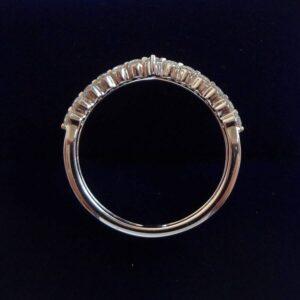 Two Row 0.40ct Diamond Wishbone Ring in 18ct White Gold - Size M 1/2 (A1289) - Image 3