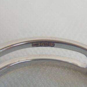 Two Row 0.40ct Diamond Wishbone Ring in 18ct White Gold - Size M 1/2 (A1289) - Image 5