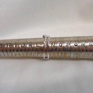 Two Row 0.40ct Diamond Wishbone Ring in 18ct White Gold - Size M 1/2 (A1289) - Image 7