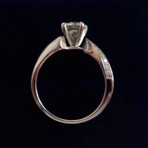 Certified 0.86ct Diamond Twist Ring in Platinum – Size L (A1296) - Image 3