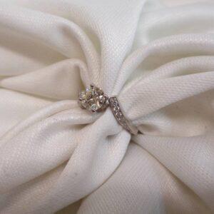 Certified 0.86ct Diamond Twist Ring in Platinum – Size L (A1296) - Image 4