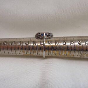 Certified Art-Deco Style Sapphire and Diamond Ring in Platinum - Size L 1/2 (A1518) - Image 7