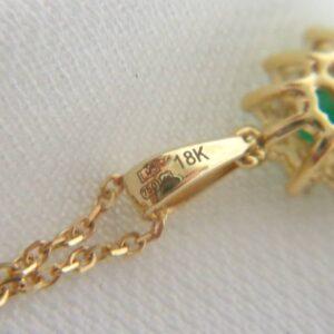 Stunning Emerald and Diamond Pendant in 18ct Yellow Gold - Length 18 (A1662) - Image 5