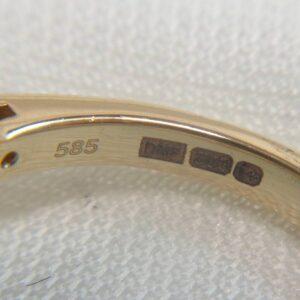 Stunning Sapphire and Diamond Ring in 14ct Yellow Gold - Size N (A1620) - Image 5
