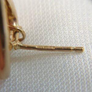 Fancy Heart Earrings with Charms in 9ct Yellow Gold – Length 36mm (A1675) - Image 3