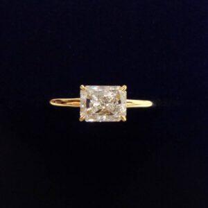 Beautiful 1.00ct Diamond Solitaire Ring in 18ct Yellow Gold – Size L 1/2 (A1680)
